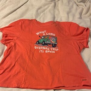 Life Is Good XXXL Crusher Tee in Bright Coral